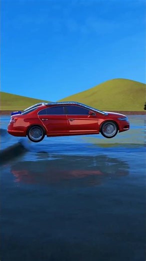 Can A Car Skip Across Water Like A Stone 🤔 #shorts