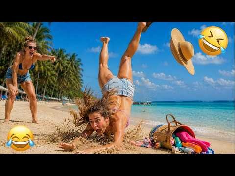 Crazy Beach Fails 😂 #004 | Try Not To Laugh Challenge 🤣 | Funniest Summer Moments