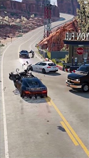 Realistic Highway Car Crashes #317