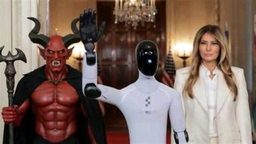 GAY.I. AT THE WHITE HOUSE! MELANIA TRUMP WANTS DEMONIC A.I. ROBOTS TO START GROOMING YOUR CHILDREN!