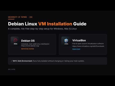Debian Linux VM Installation Guide - ECE_CK702