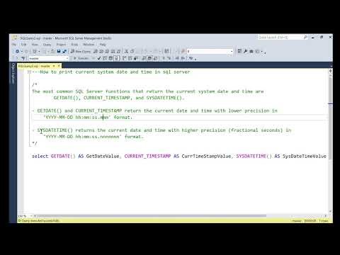 How to print current system date and time in Microsoft SQL Server