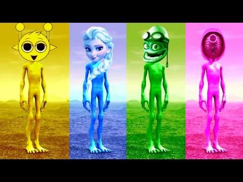YELLOW vs BLUE vs GREEN vs PINK Who is the Best Alien Dancer 👽😱