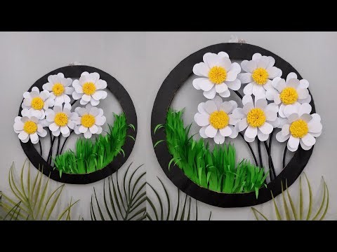 Easy paper wall hanging ideas | Paper craft for home decoration | Paper flower wall decoration ideas