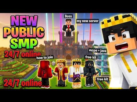 🪵 New Best Public Survival Smp Minecraft 1.21 😍 | Java/Mcpe | 24/7 Online | Free To Join 🐣