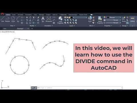 For beginners Learn How to Use the DIVIDE Command in AutoCAD