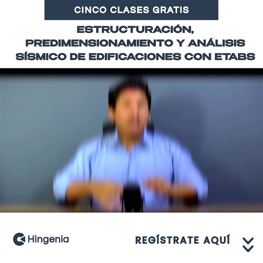 Clase Gratuita: Estructuración, Predimensionamiento y Análisis Sísmico de Edificaciones con ETABS 🚀 ¿Listo para llevar tus proyectos estructurales al siguiente nivel? 💡 Aprende cómo analizar y diseñar edificaciones mixtas con ETABS de manera eficiente y profesional. Regístrate ahora y da un paso más hacia la excelencia. #IngenieriaEstructural #ETABS #Masterclass 🌐 | Hingenia