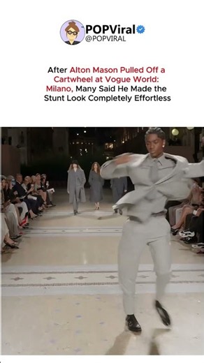Alton Mason turned a runway moment into a cartwheel and made it look easy 🤸🏽‍♂️🔥 #altonmason