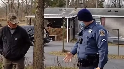 Angry neighbor watched him on the property - minutes later, police were on the way