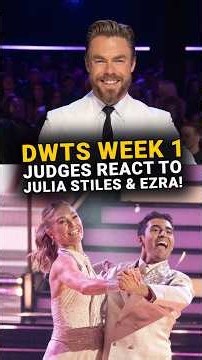 DWTS Judges React to Julia Stiles & Ezra's Week 1 Quickstep! #shorts #dwts