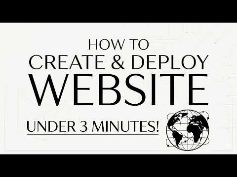 How to Create & Deploy a Website in Under 3 Minutes | 100% Free