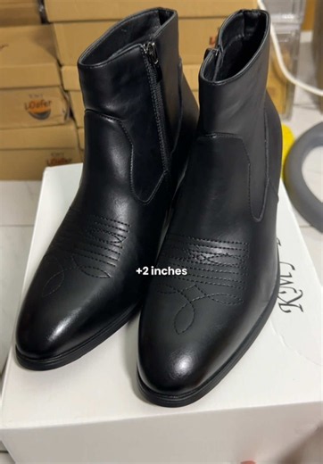 Replying to @nii chan 2 Inches Heels KMY Mens Chelsea Boots Cowhide Leather 😊 #chelseaboots #shoes #formal