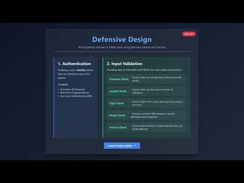 Defensive Design & Input Validation | OCR GCSE Computer Science (J277)