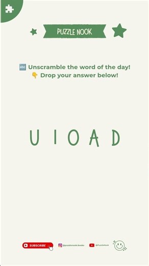 Unscramble The Word of the Day! 🧩 Can You Solve It - Word Scramble Puzzle 23 #brainteaser