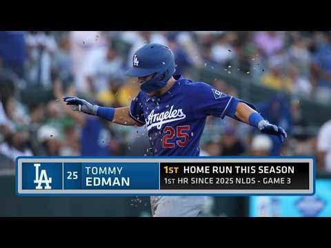 Tommy Edman's first home run of the season is a THREE-RUN HOMER for the Los Angeles Dodgers! 😤