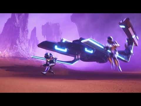 Exploring a Purple Alien Planet in Deep Space