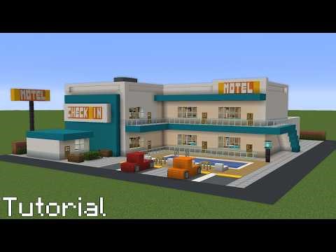 How to Build a Realistic Modern Motel in Minecraft | Step-By-StepTutorial