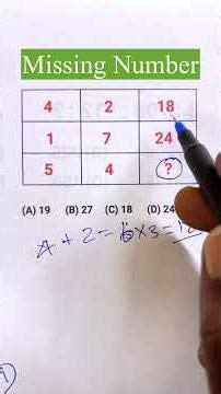 Missing number reasoning trick | Missing number reasoning | Reasoning in missing number