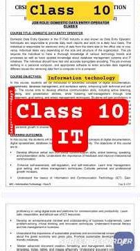 Class 10 IT Syllabus + Important Questions & Answers 2026 | IT Code 402 Quick Revision | Board Exam