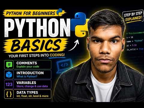 Start Python From Scratch! 🐍 | Comments, Variables & Data Types