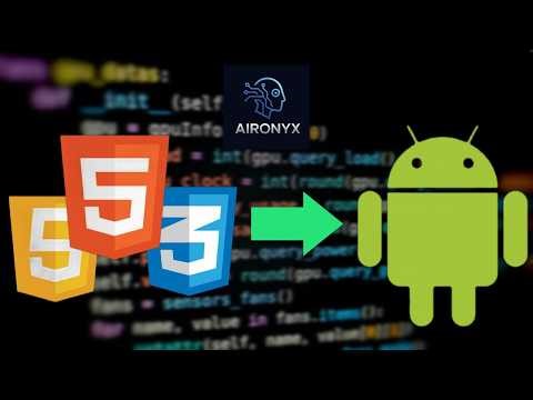 how to build an android app using HTML, CSS, JS (html to apk)