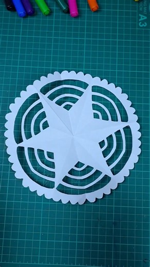 Star Shape Paper Snowflake Tutorial ❄️ | Simple Paper Cutting Design
