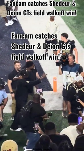 Fancam catches Shedeur & Deion GTs field walkoff win!