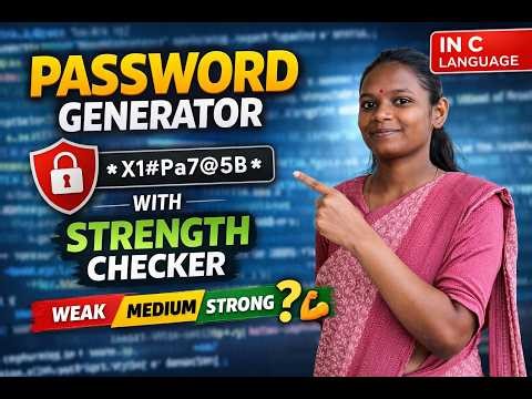 Build Password Generator in C 🔥 Random Password + Strength Check | Easy Tutorial