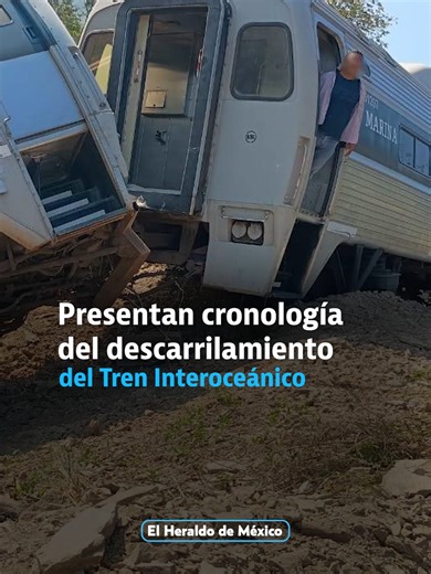 En conferencia, el almirante Raymundo Morales presentó la cronología del descarrilamiento del Tren Interoceánico, afirmando que las vías se encontraban en buenas condiciones. #oaxaca #tren #accidente