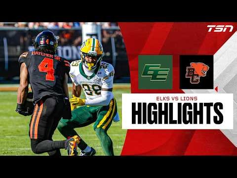 CFL WEEK FIVE: Edmonton Elks vs. BC Lions | Full Highlights