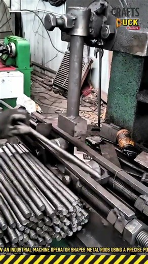 Pre-Cut Metal Rods: Industrial Power Hammer Metal Forging #dailywork #work #process #MetalForging