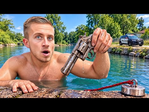 Searching For Lost Weapons Magnet Fishing (Cops Called)