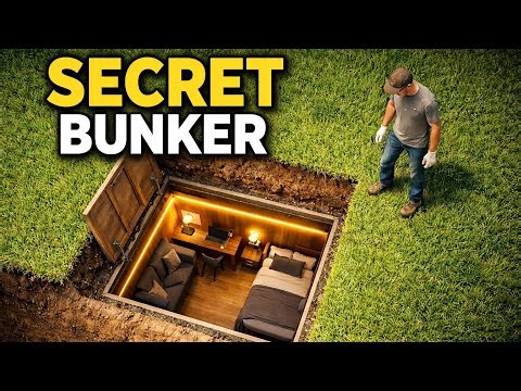 Secret Backyard Bunker Build — Start to Finish Timelapse