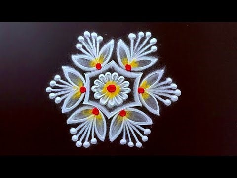 2 Beautiful Chitra povrnami special rangoli designs ❤️ simple muggulu trending new kolam designs
