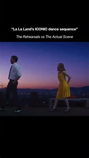 La La Land’s ICONIC Dance Sequence 🎬 Rehearsals vs Actual Scene #Shorts