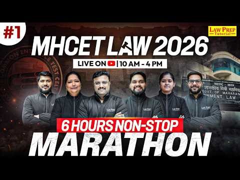 MHCET Law 2026: 6 Hrs Maha Marathon | #1 | MHCET Preparation 2026 | Law Prep Tutorial