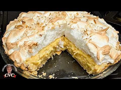Old Fashioned Coconut Cream Pie with Meringue Topping