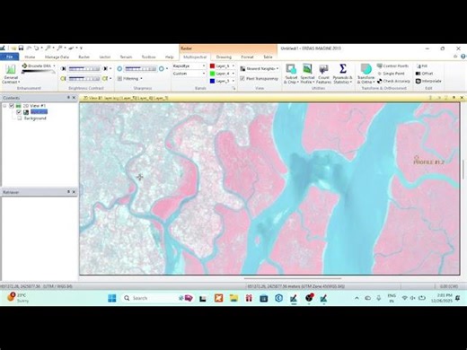 How to generate a spectral signature curve using satellite data in the ERDAS Imagine platform | Prajukti Research Pvt Ltd