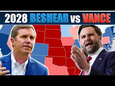 ANDY BESHEAR vs JD VANCE 2028 Presidential Election Prediction with the latest Trump, Vance Approval