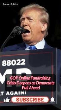 Breaking: GOP Online Fundraising Crisis Deepens as Democrats Pull Ahead #news #shortsfeed #shortnews