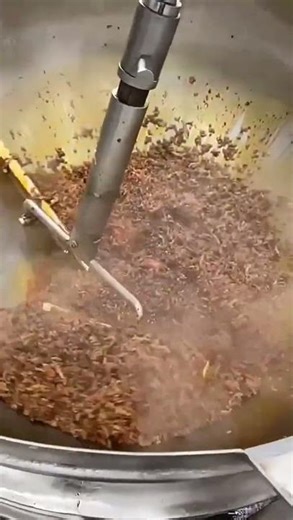 Cooking pot for frying onion garlic etc #machine #cleanerfillingmachine #factory #packaging #bottle