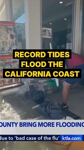 Record High Tides Flood California's Coast — Long Beach & Newport Beach