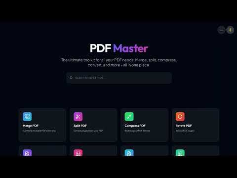 PDF Master – All-in-One PDF Tool ⚡ Fast PDF Editing App