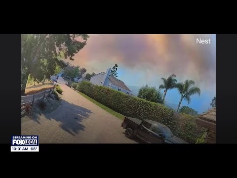Nest camera captures fire approaching Simi Valley homes