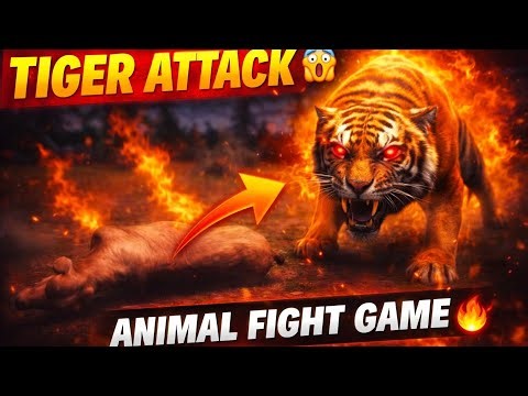 Tiger vs Dog Fight 😱 | Animal Fight Game 🔥 Who Wins? #viralvideo 