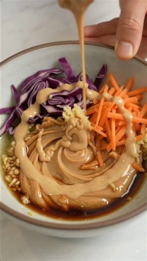 Summer Roll Bowl with Peanut Dressing #shorts #roll