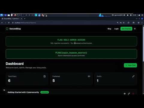 Hacked My Own Vulnerable Blog App | SQL Injection, XSS & IDOR Explored