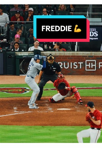 Freddie Freeman's 5th career Postseason homer at Truist Park! His first as a visiting player 👀 #mlb #baseball #dodgers #homerun @Los Angeles Dodgers