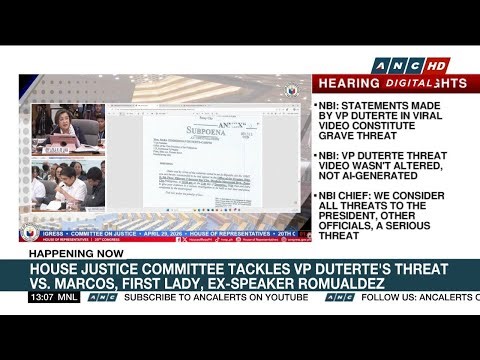 NBI: VP Sara denies issuing threats vs. Marcos, First Lady, Romualdez | ANC