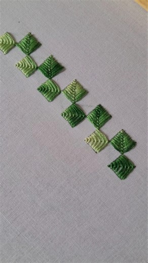 Only Feather Stitch Used in Borderline #emroidery #art #music #trending